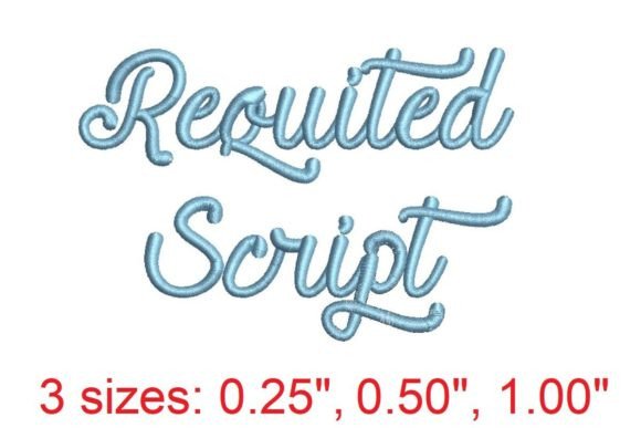 Requited Script Embroidery Font